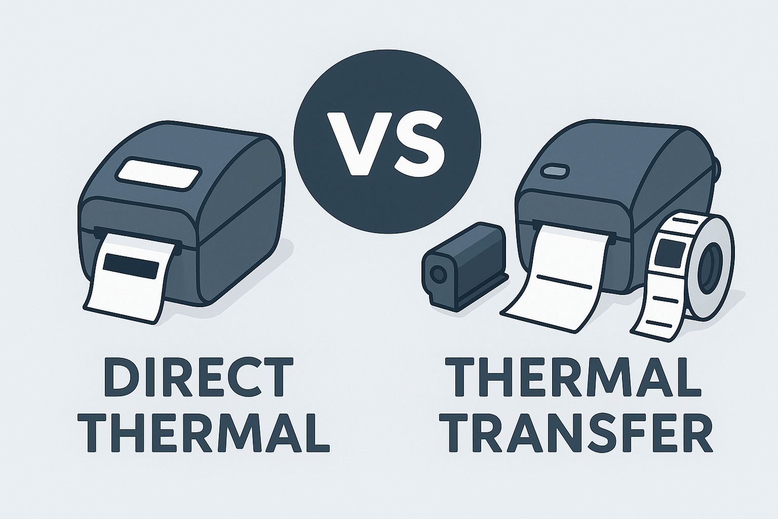 Térmica direta vs transferência térmica: qual é a diferença?