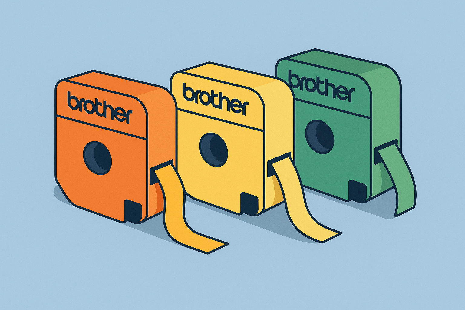 Fitas Brother fluorescentes (TZ/TZe)