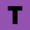 Fita de etiquetas compatível Brother Btag-F31 preto sobre roxo 12mm