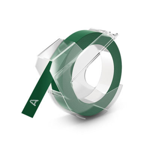 Dymo S0898160 fita de rotulagem compatível branco sobre verde 9mm