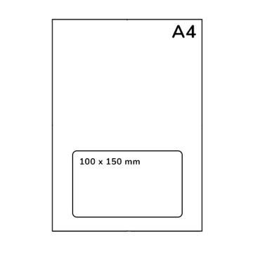 Guia de remessa / etiqueta de devolução com etiqueta de envio 100 x 150 mm