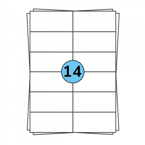 A4 folhas de etiquetas 105 x 42 mm, 1.400 etiquetas