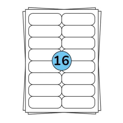 A4 folhas de etiquetas 89 x 34 mm, 1.600 etiquetas