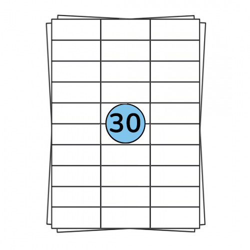 A4 folhas de etiquetas 70 x 30 mm, 3.000 etiquetas