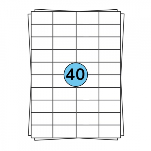 A4 folhas de etiquetas 52 x 30 mm, 4.000 etiquetas