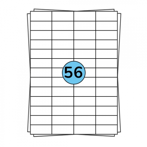 A4 folhas de etiquetas 52 x 21 mm, 5.600 etiquetas
