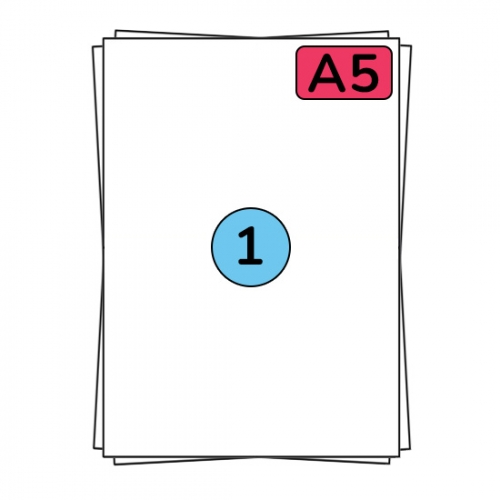 A5 folhas de etiquetas 210 x 148 mm, 100 etiquetas