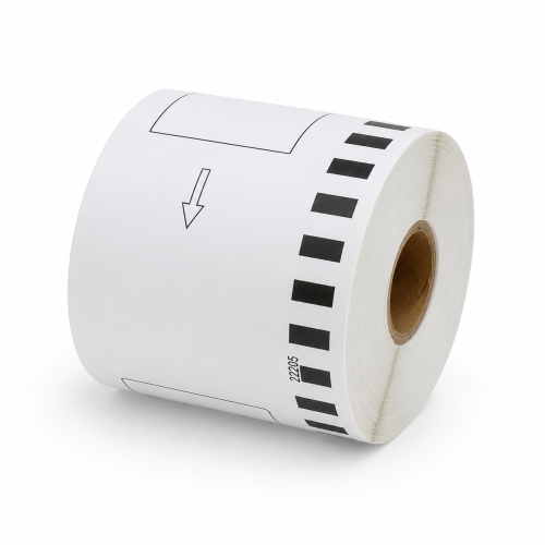 Brother DK-22205 etiquetas compatíveis sem suporte, 62mm x 30,48m