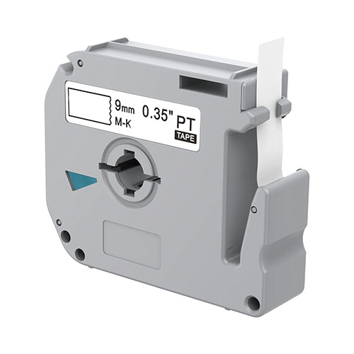 Brother M-K221 fita de rotulagem compatível preto sobre branco 9mm