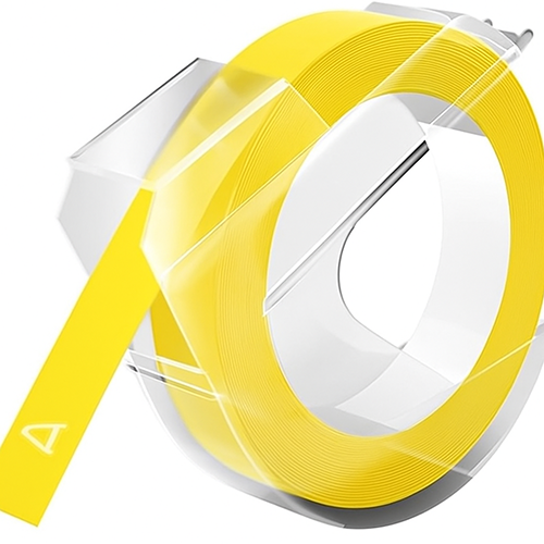 Dymo S0898170 fita de rotulagem compatível branco sobre amarelo 9mm
